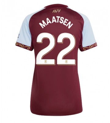 Aston Villa Ian Maatsen #22 Hjemmebanetrøje Dame 2025-26 Kortærmet